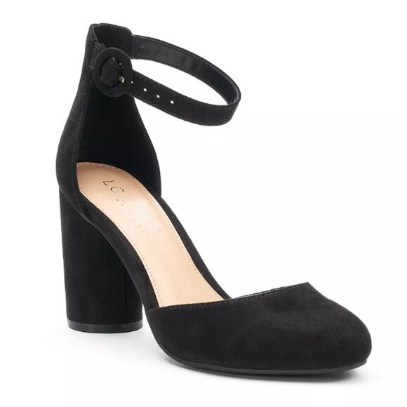 TWO Pairs - LC Hydrangea Black & Tan High Heels - Women's Size 6.5 - Picture 2 of 10